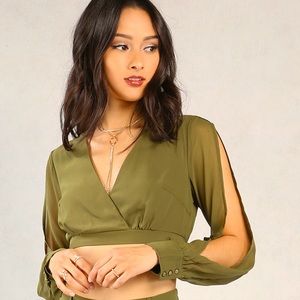 Sheer Green Two Piece Set